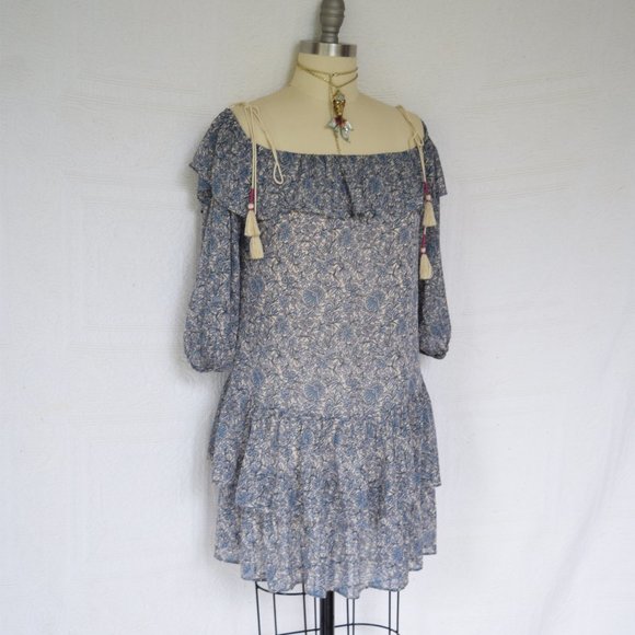 Rebecca Minkoff Dexter off shoulder Ruffled Dress - Picture 2 of 8